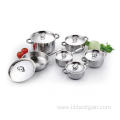 12 Pieces Stainless Steel Cookware Set with Lids